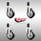 Service Caster 4 Inch 316SS Black Polyurethane Swivel 1-5/8 Inch Expanding Stem Caster Set SCC SCC-SS316EX20S414-PPUB-BLK-158-4 - alternate 4